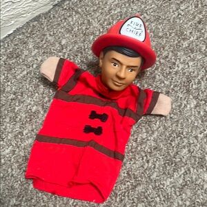 Fire Chief Puppet with Red Outfit